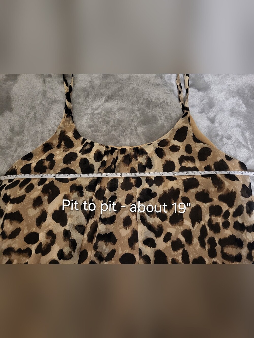 Adrienne Leopard Print Mini Dress - Tan & Black L - Picture 4 of 10